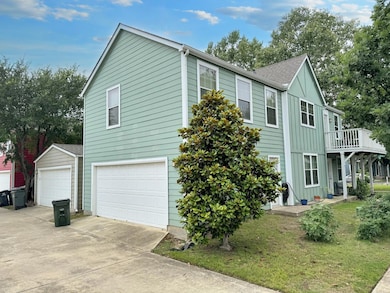 View of home's exterior featuring board and batte