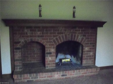 Wood burning fireplace with log storage