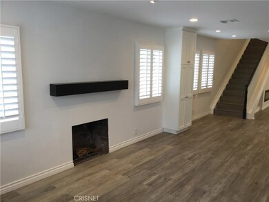 Dining room with wood burning fireplace