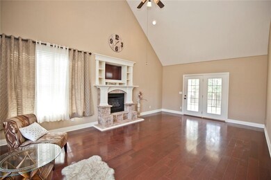 French doors off the Living Room open to the back