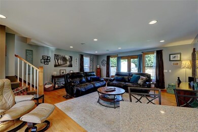 Grand living space is part of newer 2-story additi