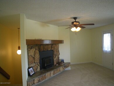 Angled Rock Fireplace