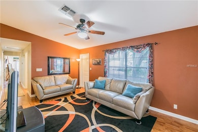 Spacious Great Room with vaulted ceilings.