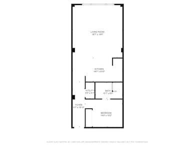 This floor plan offers the loft style living and privacy with a separate bedroom.