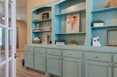 Beautiful custom built in for decor and storage