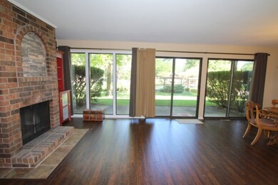 View of windows from the living room and dining ar