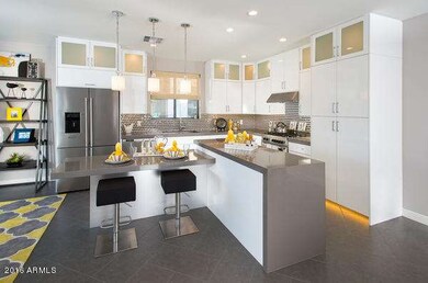 Kitchen featuring extended island
