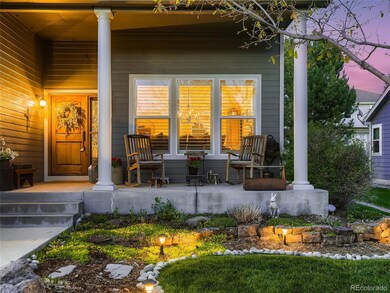 It has an inviting front porch!