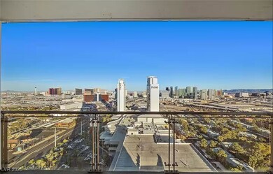 Balcony featuring a supreme view of The Strip.