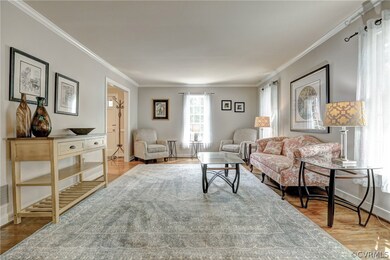 Formal living room. Double crown molding.
