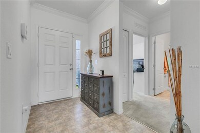 Spacious foyer is designed as a true gathering spa