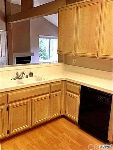 Kitchen with a view of dining