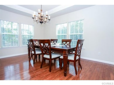 Beautiful formal dining room with hardwood floors,