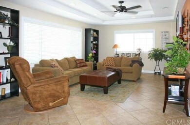 Living Room w/Travertine Flooring