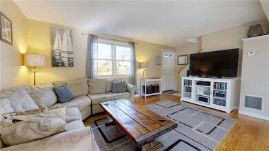 Spacious living room with tons of light