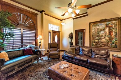 Beautiful front window with plantation shutters!