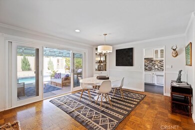 Dining room looking out to back yard pool area