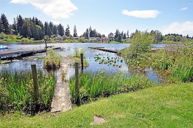 View of the dock at the end of the yard facing south.