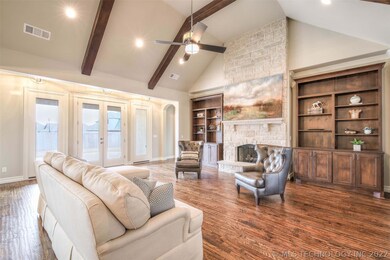 Incredible custom cabinetry flanks both sides of t