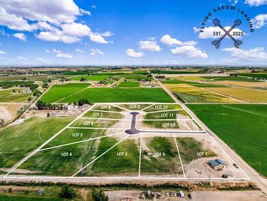 Overview of rural landscape with property boundaries highlighted