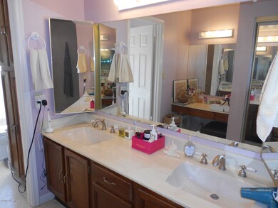 Master bath has dual sinks