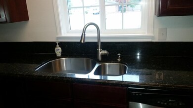 dual stainless sink with touch less faucet