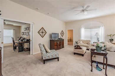 Living room view of den