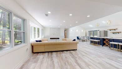 Living room with fireplace