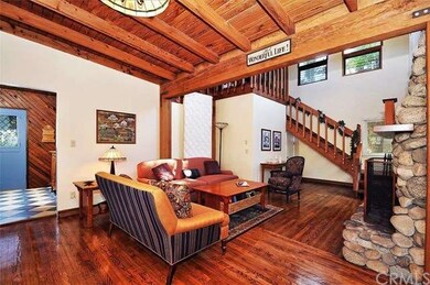 Living room with gleaming hardwood floors