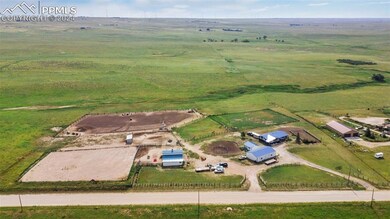 Aerial view with a rural view