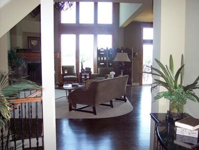 Looking from the entry thru into the great room an