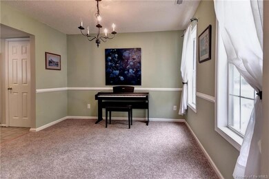 Formal Dining Room with new carpet.