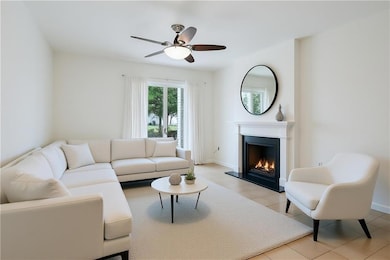 Living room staged