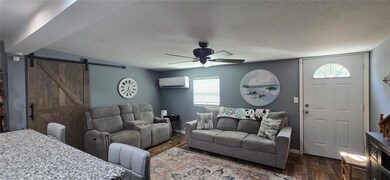 The spacious family room.