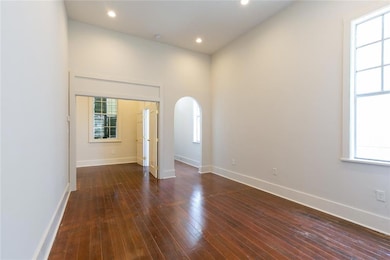 living room looking into office/flex space
