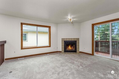 Living room with large windows