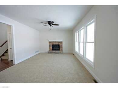 Open concept floor plan with beautiful living room