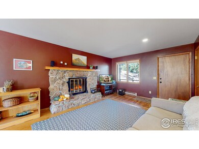 Moss rock wood-burning fireplace - perfect for those chilly winter days