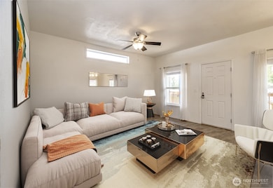 Spacious Living Room, virtually staged