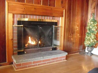 Exterior Front. working woodburining fireplace. ho