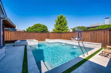 Sparkling Riverbend Sandler built pool with attach