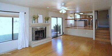 Wood Burning Fireplace in Family Room