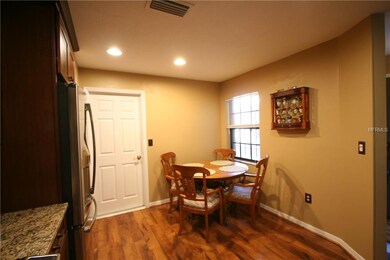 Table area next to window and door into garage