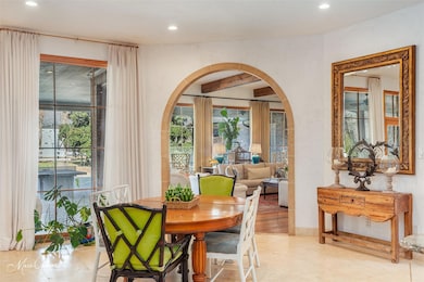 View of tiled dining space