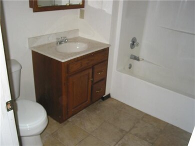 Bathroom. Ceramic tile floor.