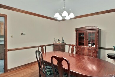 Dining Room with new hardwood flooring