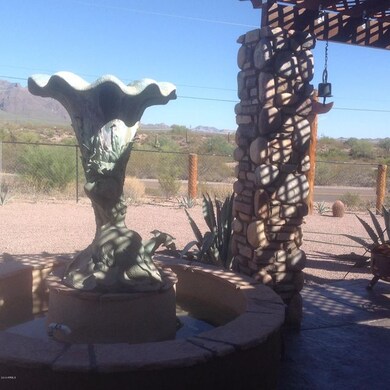 Outside fountain