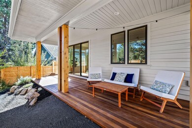 Covered hardwood deck