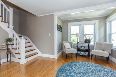 Sitting area and stairway