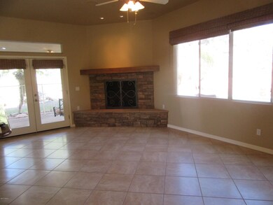Family rm/kitchen fireplace
